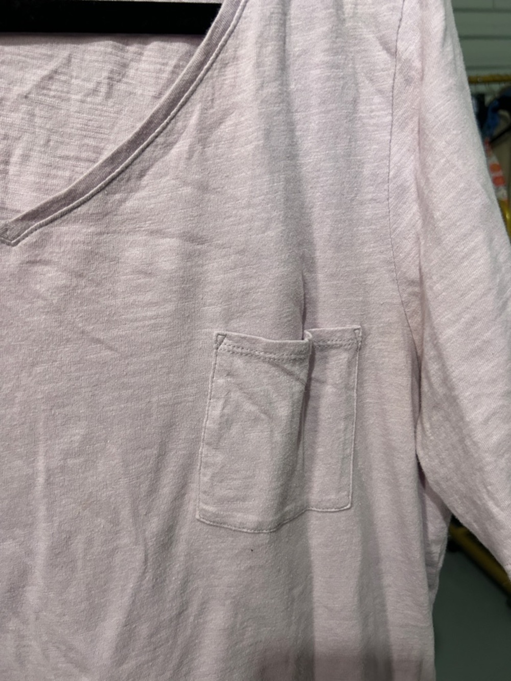 Eileen Fisher petite Light violet V-Neck Women's Pocket Tee size Lrg petite - Picture 3 of 4